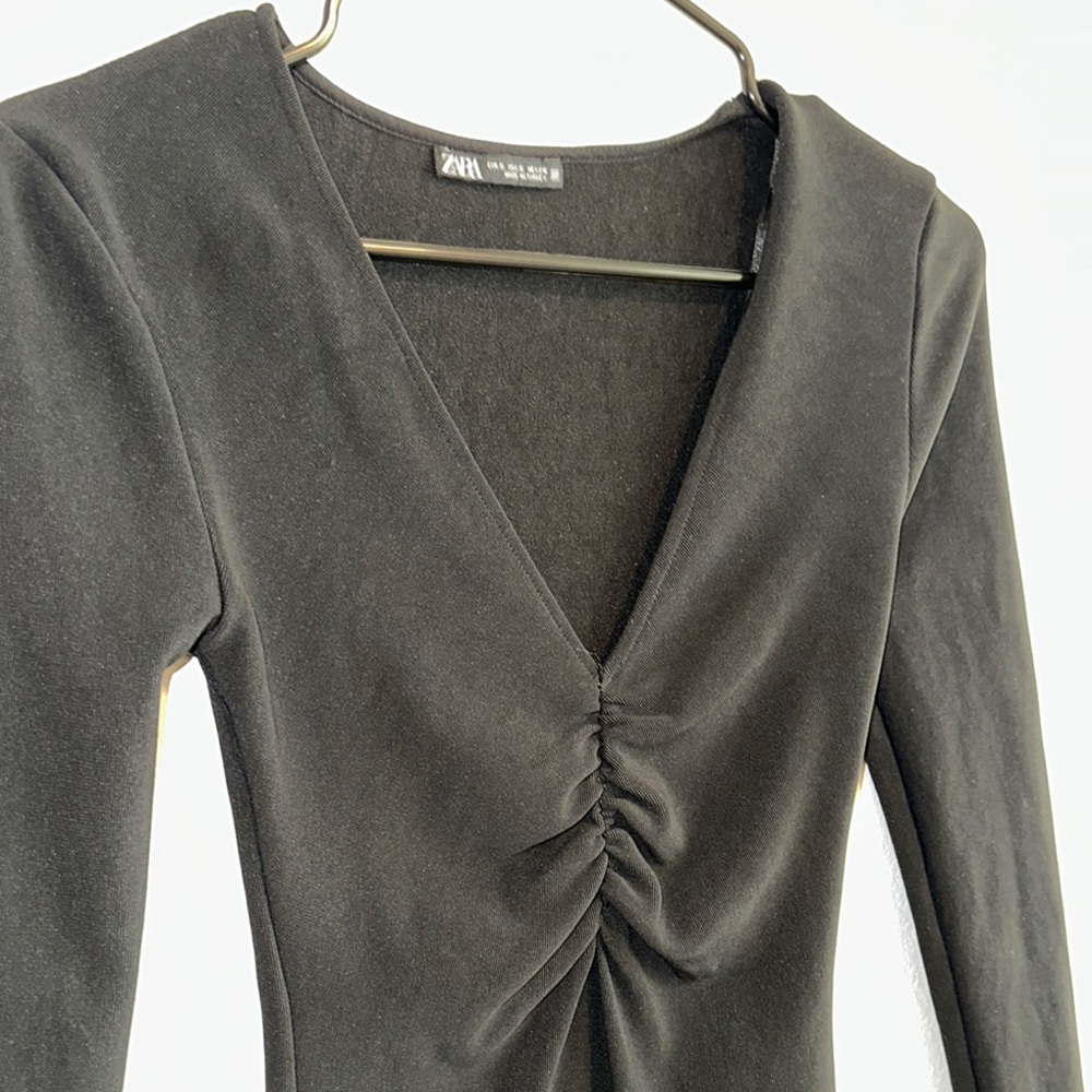 Zara Black Long Sleeve Dress
